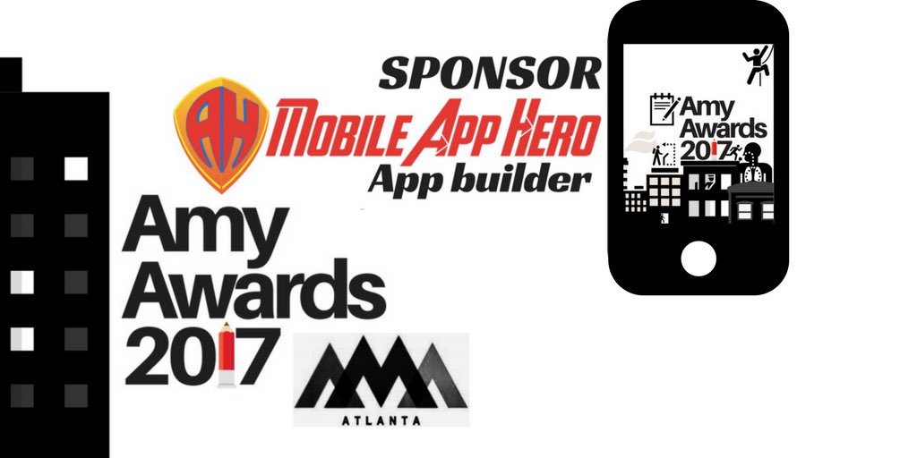 AMAAtlanta's tweet photo. 👏🗣📲shoutout ➕thank you to #mobileapphero @digitalsleep for designing #amyawards2017 mobile app! https://t.co/vowNG3sSpS