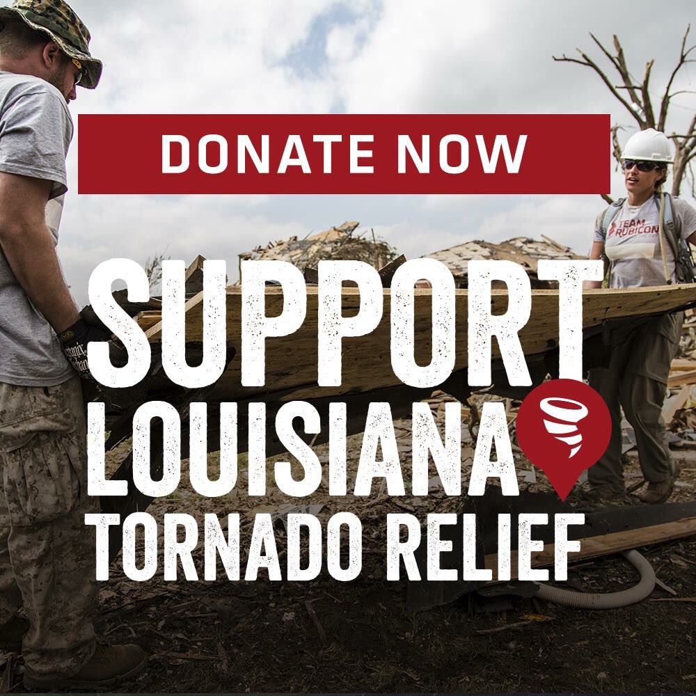 Support <a href="/TeamRubicon/">Team Rubicon</a> and #tornado relief in #louisiana