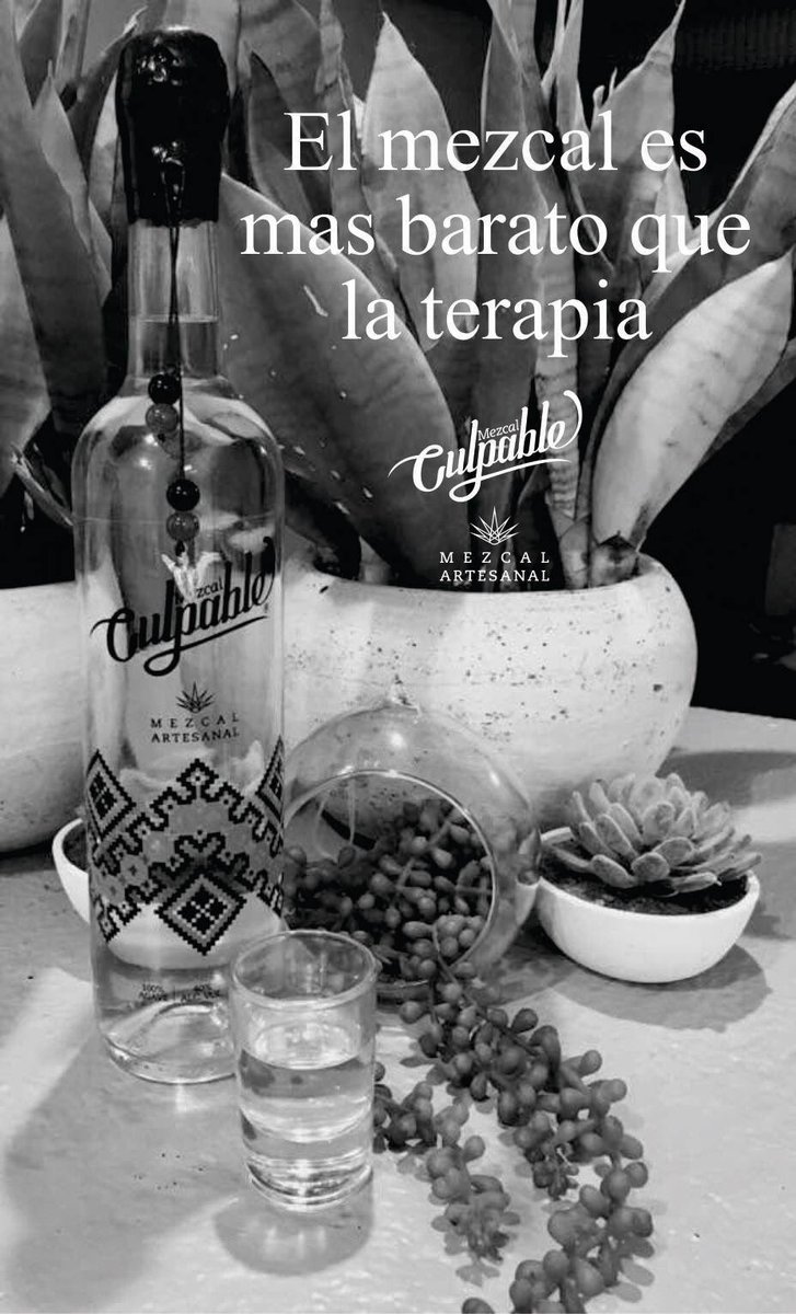 MezcalCulpable's tweet photo. Mejor tomar mezcal #MezcalCulpable #mezcal #alcohol #drinks #culpable #mezcaltime #mezcaleando #agave #yolo #oaxaca #terapia #FelizMiercoles https://t.co/8E7Llkq70R