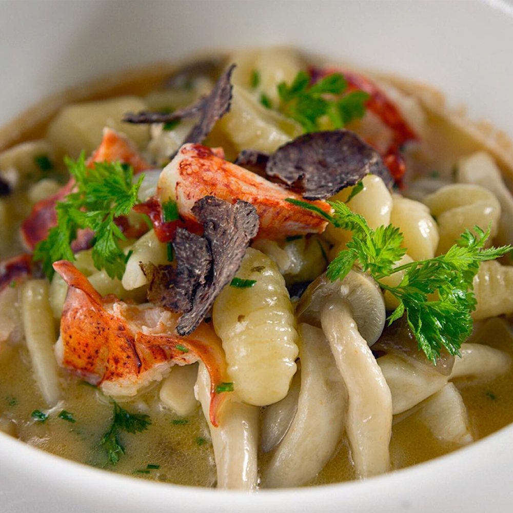 OstraBoston's tweet image. Maine Lobster. Shaved Black Burgundy Truffle. Beech Mushrooms. The Ricotta Gnocchetti is one of our most sumptuous dishes. Photo @CRServices