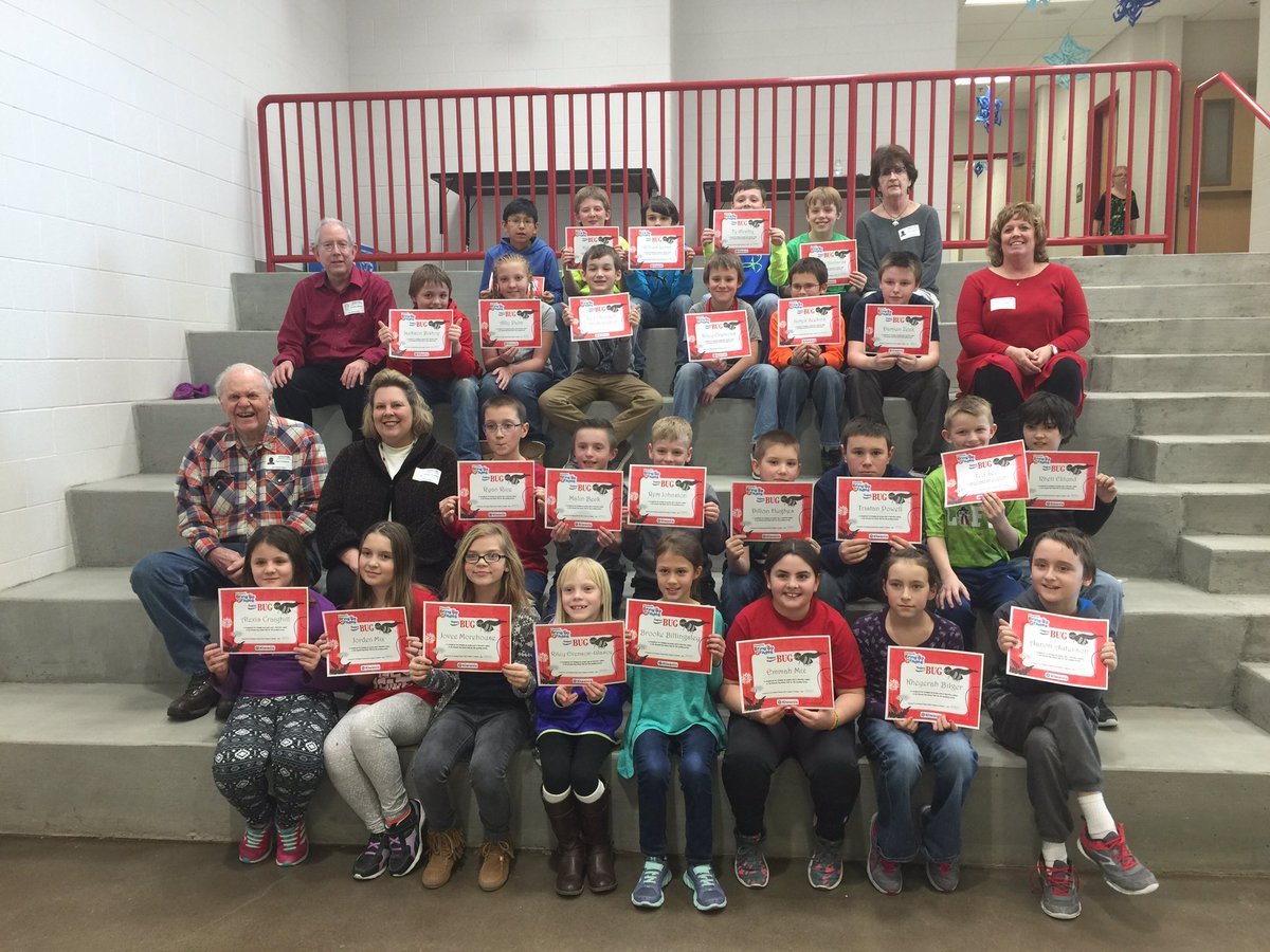 KltzKlanRadio's tweet image. Glasgow Kiwanis Club members recognized Irle School 4th and 5th graders with BUG certificates today. BUG is the bring up grades program!