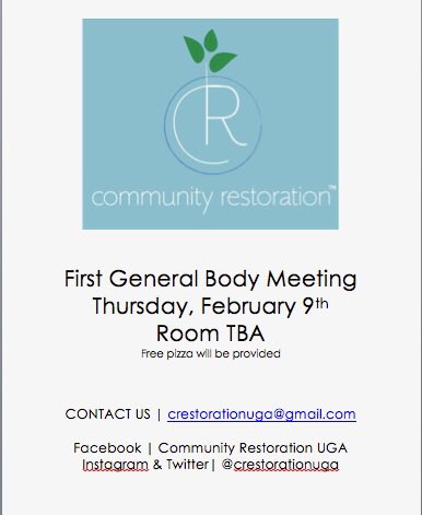 crestorationuga's tweet photo. Hey hey hey! We will be meeting tomorrow at 5:30pm in MLC 247! We can't wait to see and meet new faces ☺😝 https://t.co/tZZxFNLwba