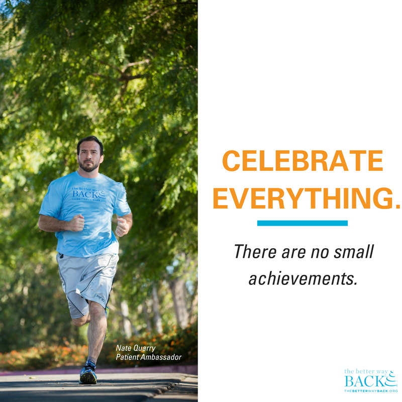 BetterWayBack's tweet photo. What are you celebrating today? Visit https://t.co/FI5ZuhExfx to read patient success stories. https://t.co/qepN5tV6aA