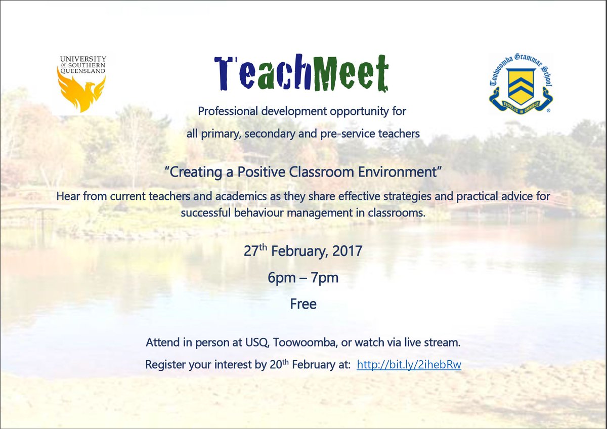 HistorySkills's tweet photo. @HistorySkills is co-hosting a #TeachMeet with @usqedu on 27th Feb. Topic: Classroom Behaviour Management. Attend in person or watch online. https://t.co/xlBbbxvN02