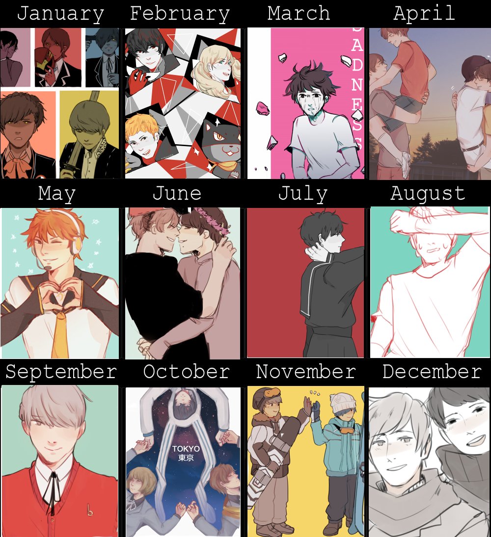also an overview of 2016 for me. I didn't draw at all for a few months but overall it was OK (compared to 2015, and 2014)