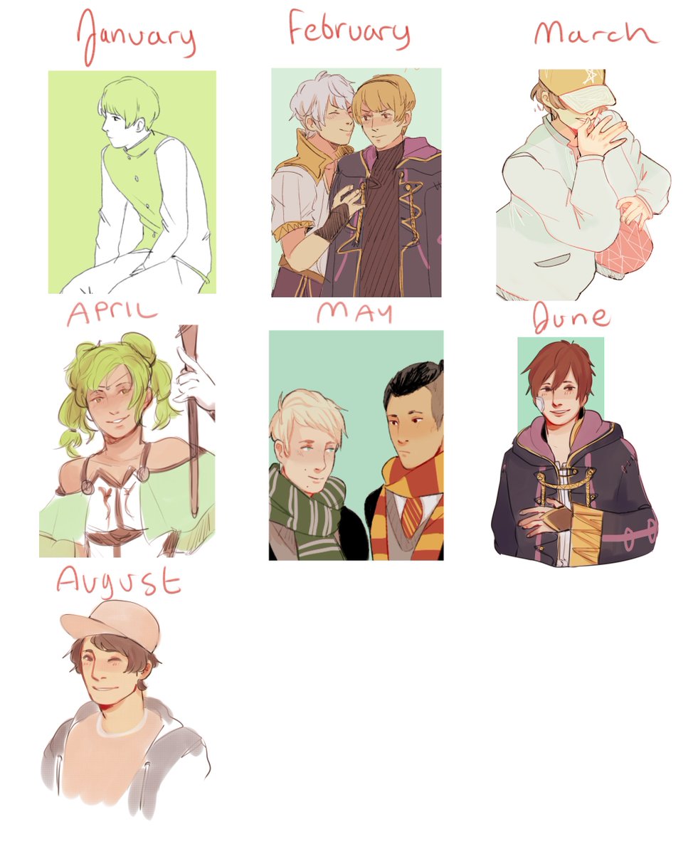 also an overview of 2016 for me. I didn't draw at all for a few months but overall it was OK (compared to 2015, and 2014)