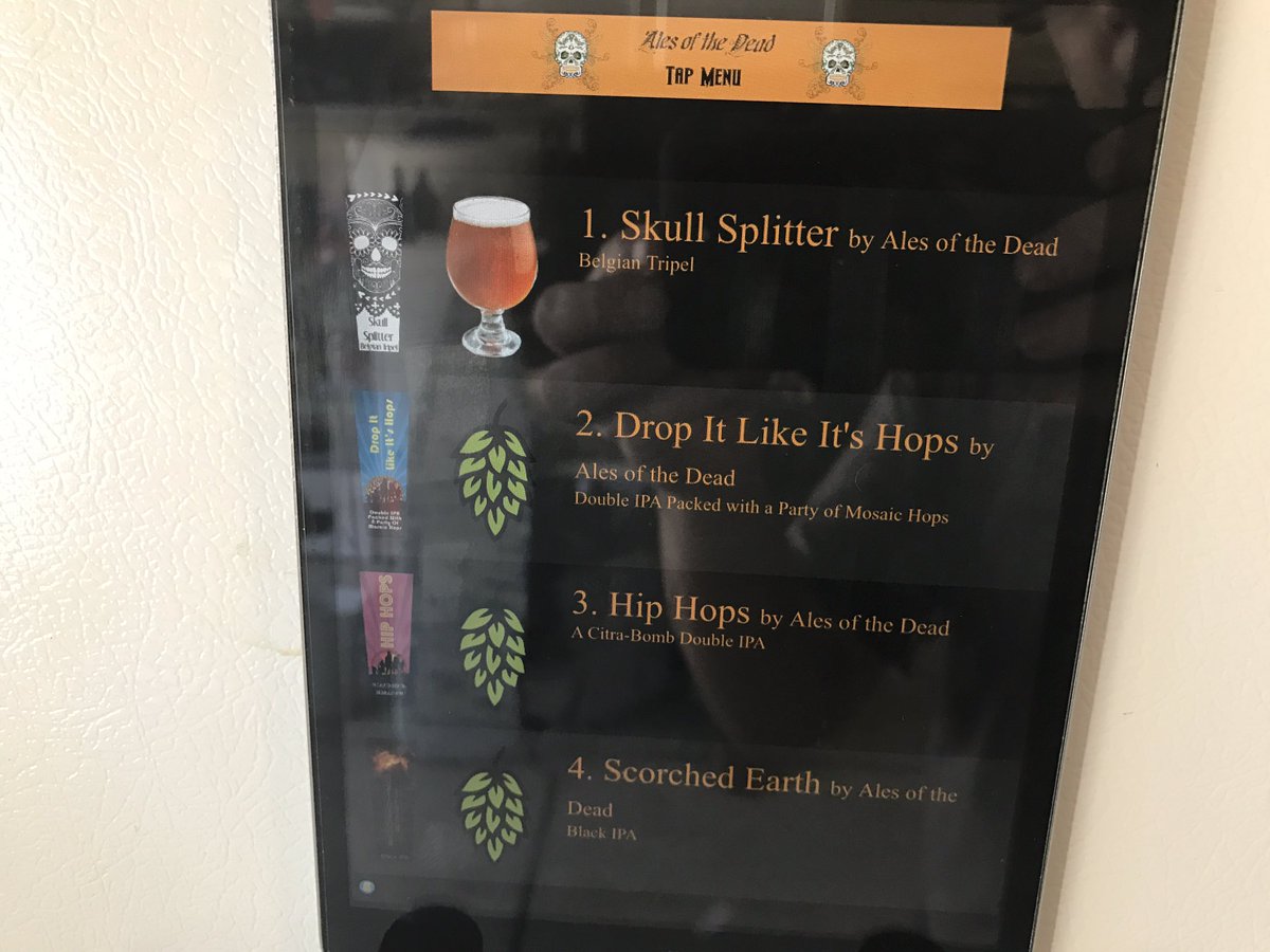 SteelManCM's tweet photo. @AlesOfTheDead now with pictures! @TaplistIO @HALFbrewclub @craftbrewdad @Ncbeerguys https://t.co/FryaPMKvby