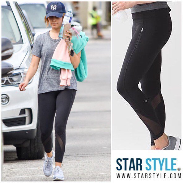 Star Style on X: Ashley Tisdale wearing Lululemon leggings Shopping info  at     / X