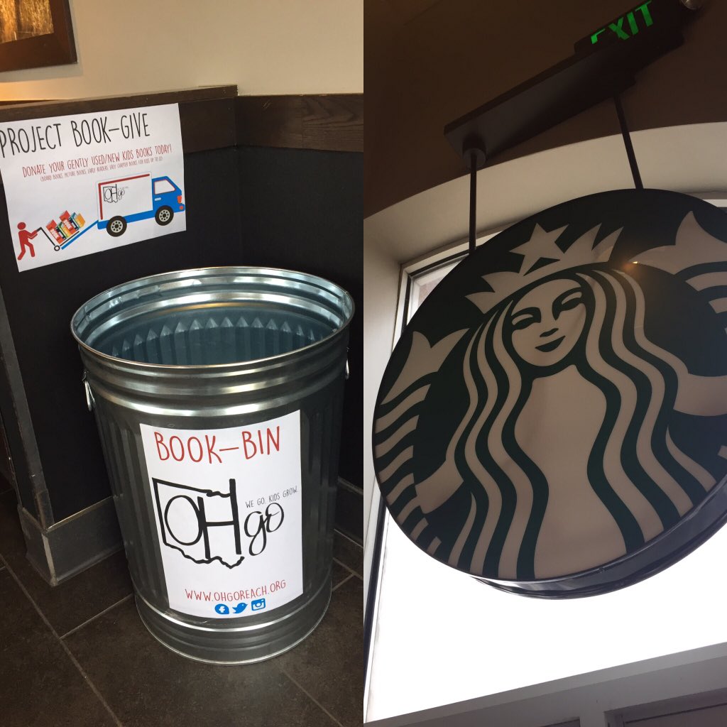 WheresOhgo's tweet photo. Hey coffee drinkers... next time you go to @SanduskySBUX bring a new/gently used kid book or two for the book bin! #projectbookgive https://t.co/gNwTsMa2Pu