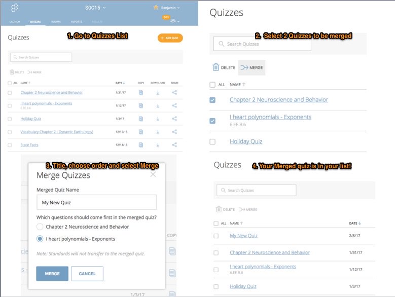 Socrative's tweet photo. New in Socrative PRO!  Merge 2 quizzes. https://t.co/moFkjdhRlI