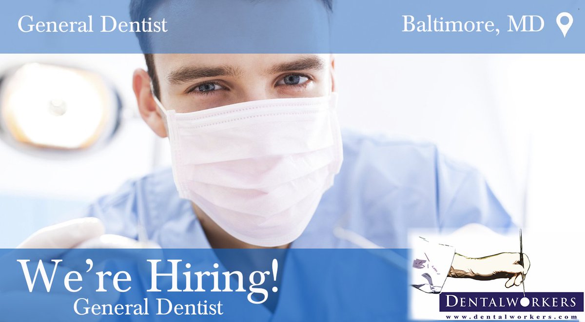 DentalWorkers's tweet photo. #Dentists are wanted in Baltimore! Come Apply & use our #FreeResumeBuilder #DentalJobs #BaltimoreJobs #MDJobs
https://t.co/QtxX0eartP https://t.co/TxV89kuAFU