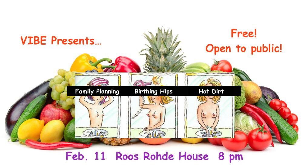 PrettyPurgatory's tweet photo. Very excited to rock with @FamPlanMaine at @hampshirecolg this Saturday. @birthinghips &amp; Hot Dirt are in on the party. #freshveggies #VIBE https://t.co/A8bMMvgABb