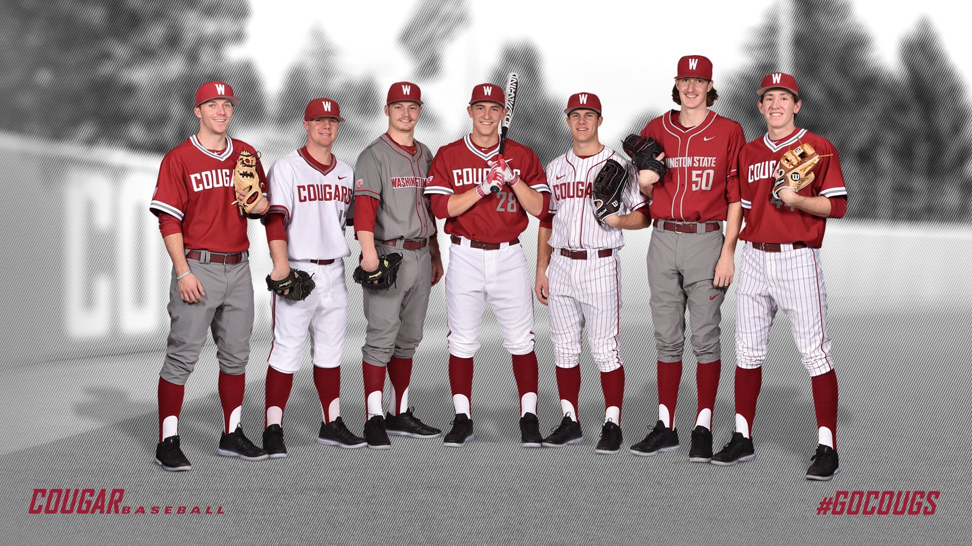 Washington State Baseball on X: The 2017 Washington State Baseball  uniforms! Check out the new crimson and white tops, and the new pinstripes!  #GoCougs #9daysaway  / X