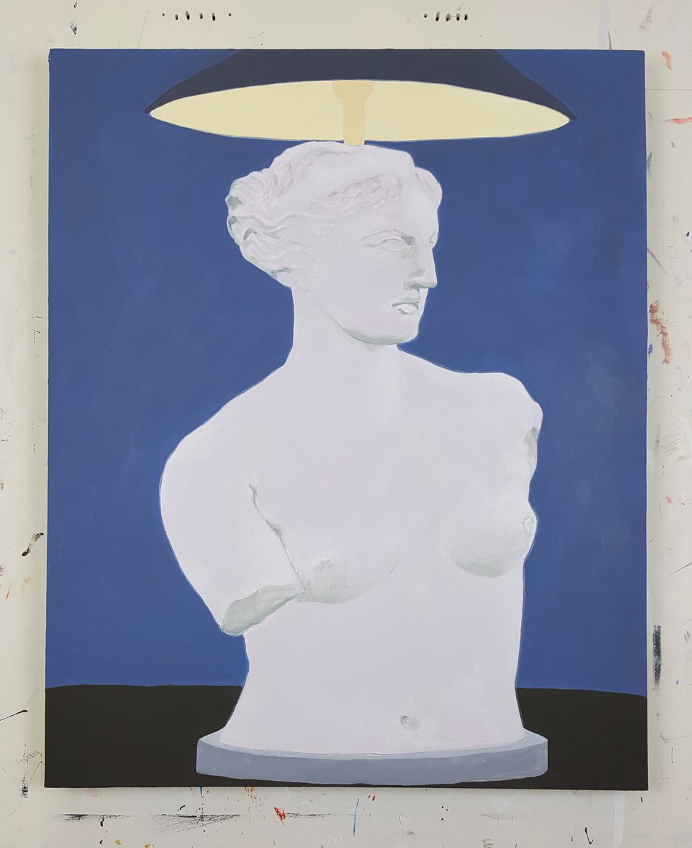 patrickjdonovan's tweet image. "Is This Why We Can't Enjoy Beautiful Things" - flashe on canvas