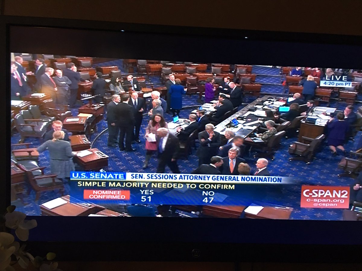 Jeff Sessions confirmed as AG - Liz Warren and Dems fail again