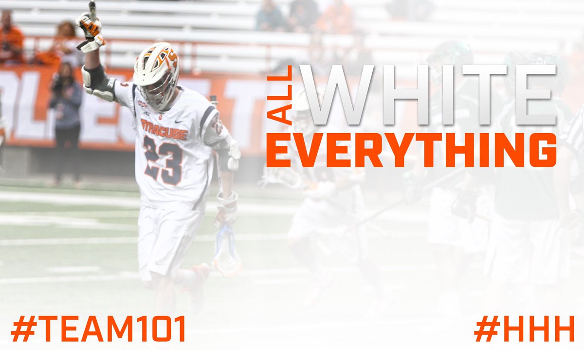 CuseMLAX's tweet photo. 👀 what we're wearing Saturday.

All. White. Everything. #HHH ❄️❄️ https://t.co/vnMYBpP4dU