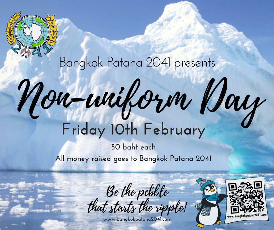BangkokPatana's tweet photo. Put your uniforms in the wash tonight everyone, tomorrow it's non-uniform! #bps2041 @Bps2041 #nonuniform https://t.co/eXu4s0ketS