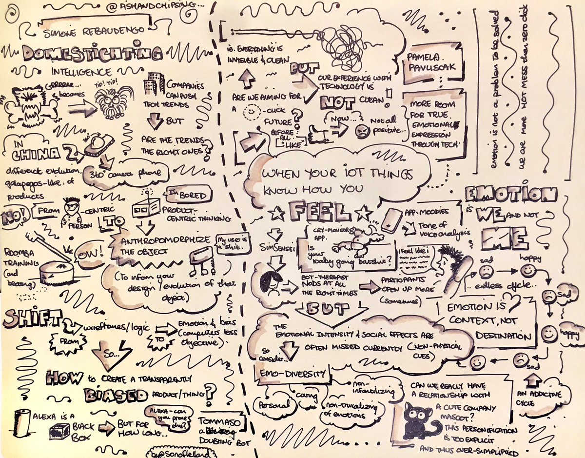 sonoflelland's tweet photo. @fishandchipsing and @paminthelab talk anthropomorphism, AI, sensitive toasters and more @ixdconf #ixd17 https://t.co/qxPc3JXXdT