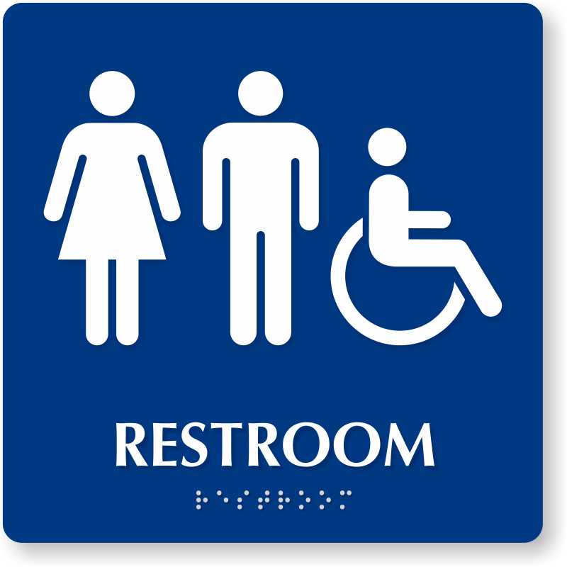 OffensiveTom's tweet photo. The moment I realize I have the best friends! See this sign and one friend says "hey, women have 2 washrooms now" super happy! https://t.co/6o5VprWKEy
