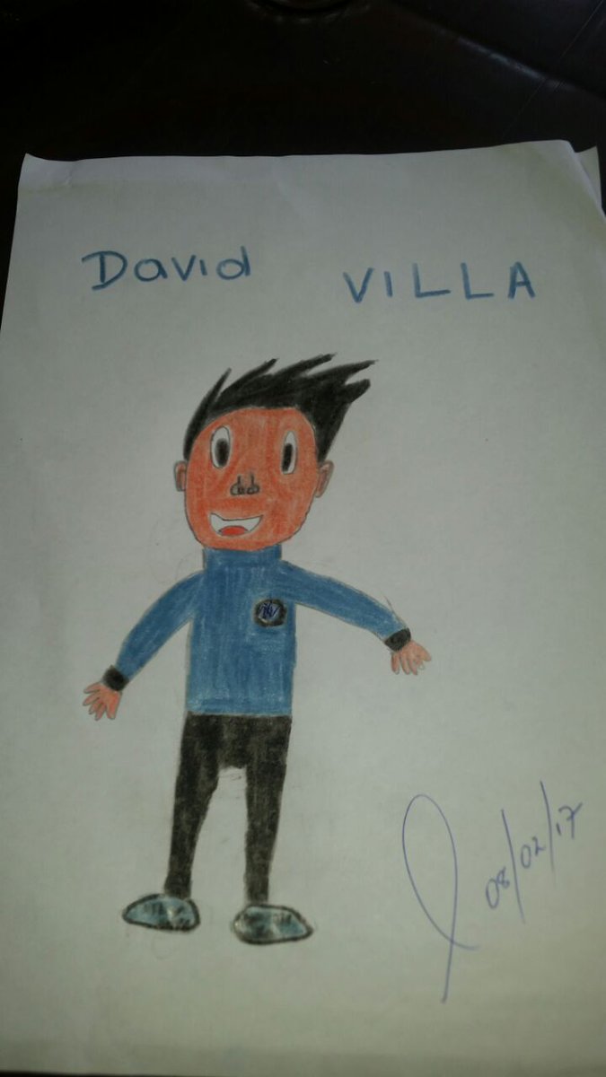 BriggitteRodri8's tweet photo. #FiestaAzulEnDIRECTV Mi hermano dibujó hoy #David Villa
En su escuela y sacó un 10 tan bonito 😢😚 https://t.co/OMkp86Cj1I