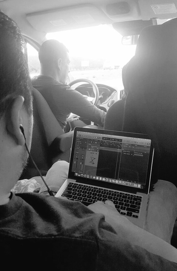 lascafeteras's tweet photo. Cano making beats while we drive up to NorCal. #TourLife #MobileBeats https://t.co/lKamUWpdiI