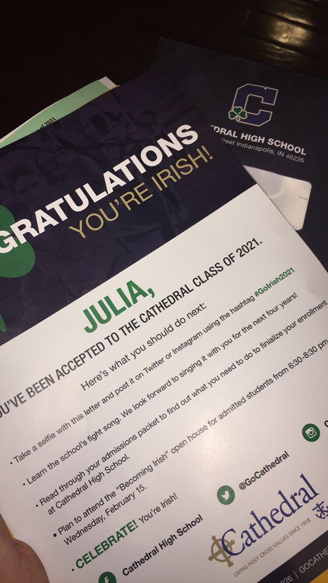 jreasinger1's tweet photo. Got in! #GoIrish2021 https://t.co/nAn9QidxwR