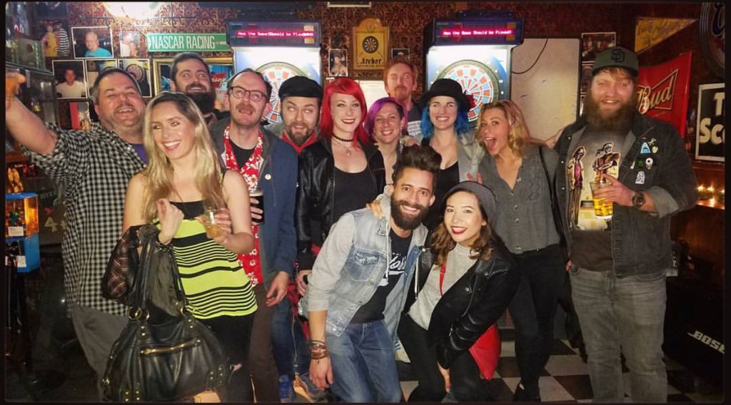 KeaghlanAshley's tweet photo. @FaceOffSyfy #Family at last nights viewing party! #productionteam #models #cast #allstars #faceofffamily https://t.co/Sgt8XlGhAG