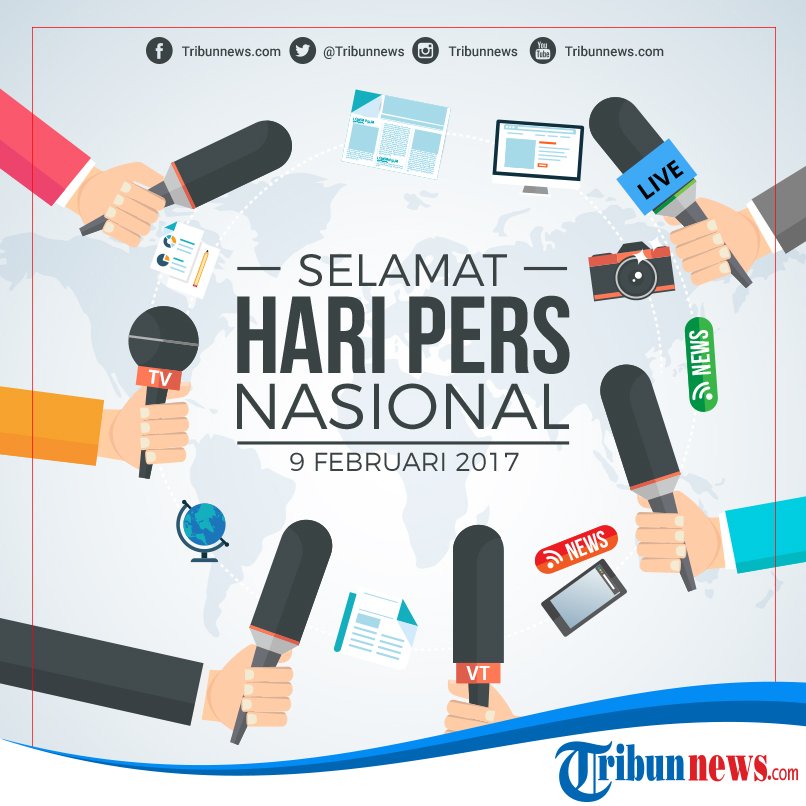 tribunnews's tweet photo. Selamat Hari Pers Nasional! https://t.co/x6Fyiwf72V