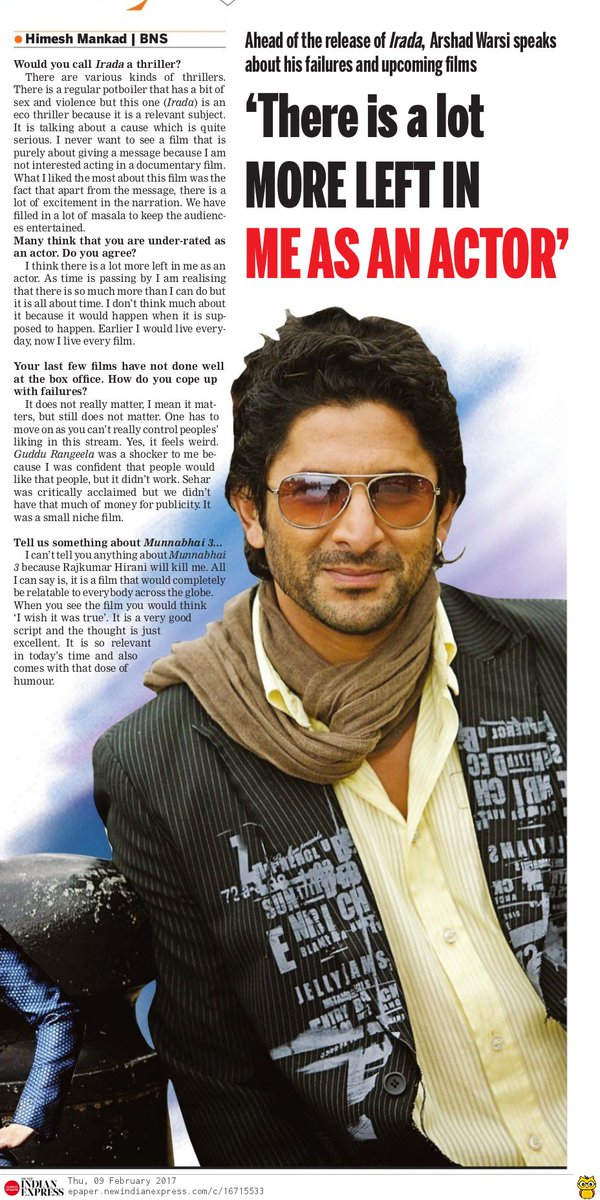 MoviesUpdatez's tweet photo. There's a lot more left in me as an Actor @ArshadWarsi https://t.co/ykRPKeMPrs