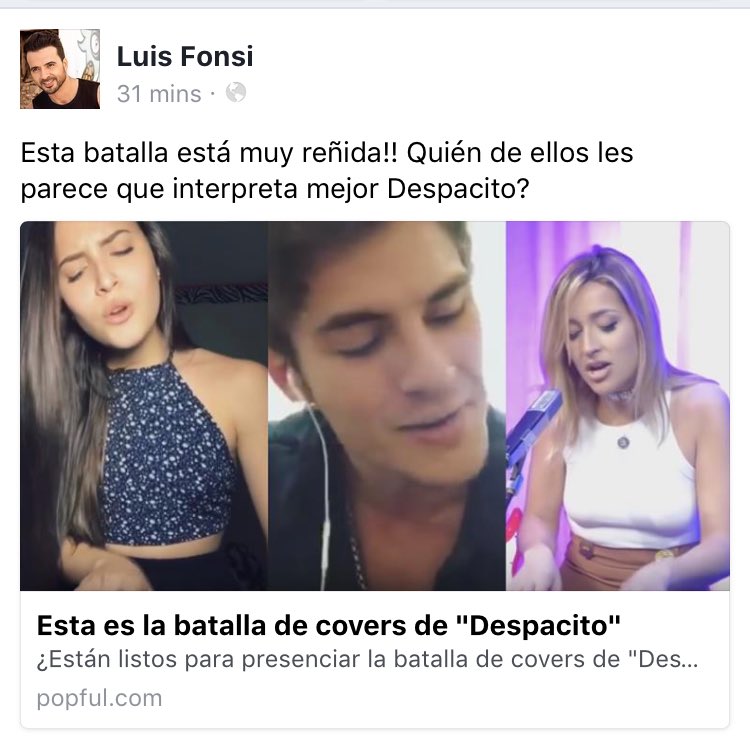 zhamirazambrano's tweet photo. ATENCIÓN!! Todo el mundo porfa a comentar "Zhamira Zambrano" en este post de @LuisFonsi en Facebook!!! GRACIAAAAS🙏🏻❤️https://t.co/CqsK7Ak3ec https://t.co/Ha843V6giE