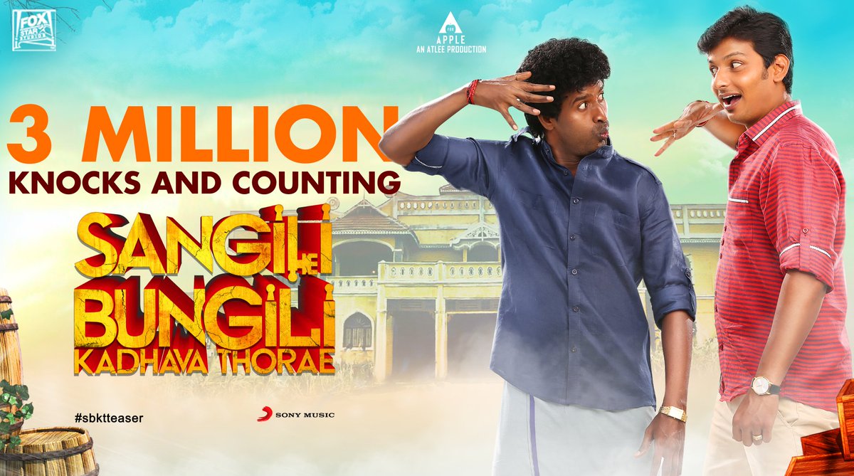 foxstarsouth's tweet photo. #SBKTTeaser opens to more than 3 million people across Facebook & YouTube, the fastest for a Tamil horror film!! Thanks to all for the love! https://t.co/iybZRnVZnY
