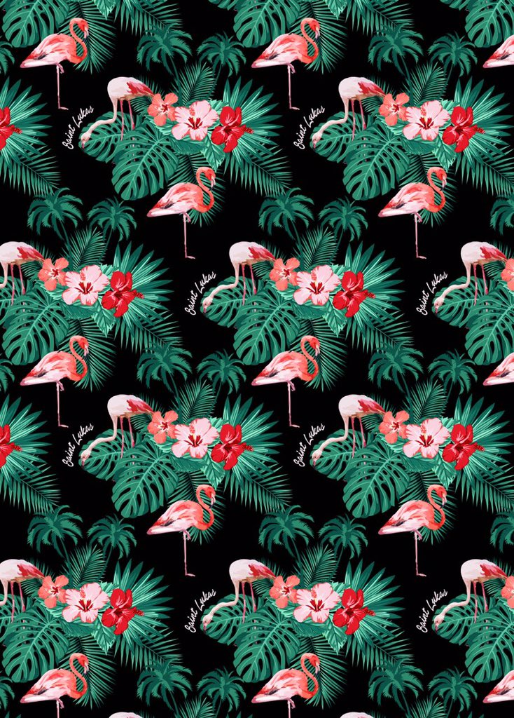 Our new custom SL-FLAMENCA-BLK Hawaiian shirt