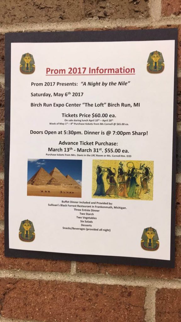 Lightning_2018's tweet photo. the prom theme this year is "a night by the nile" so make sure you check out these posters to see more info!! https://t.co/mlDoRPEC9B