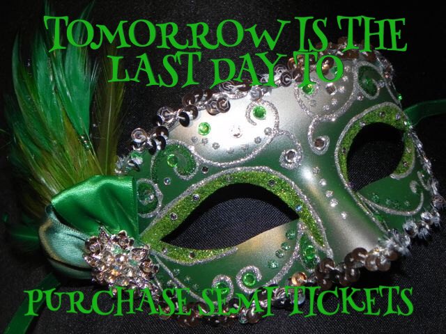 CouncilMTS's tweet image. Spartans!You better be going to this friday's masquerade semi formal! $10 tickets will be sold during both lunches.Tomorrow is the last day!