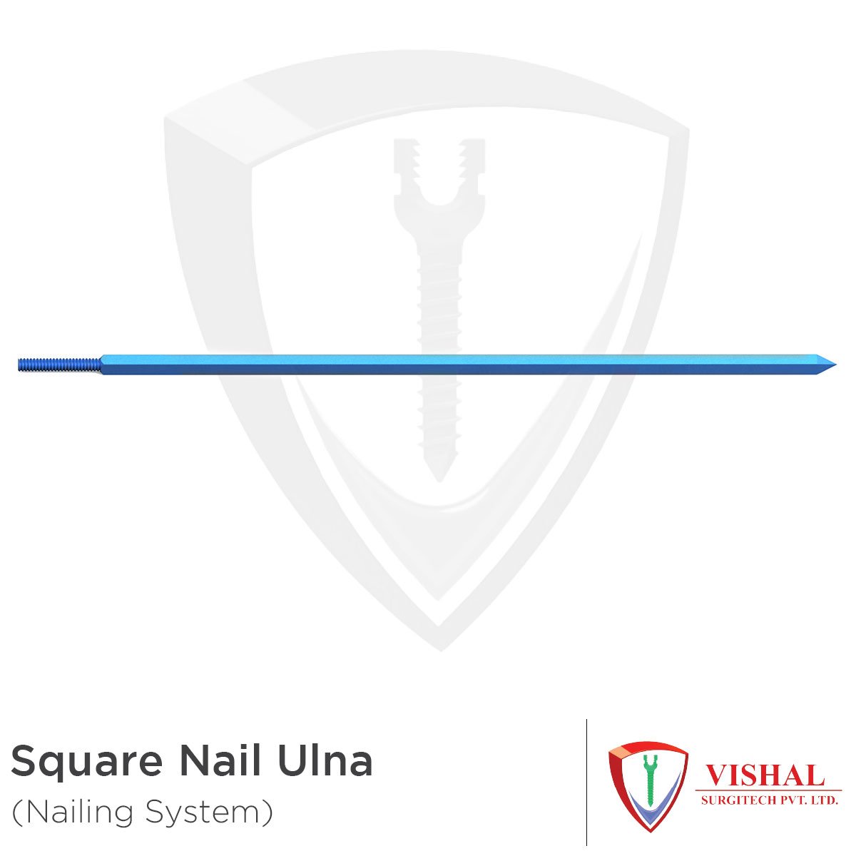 VishalSurgitech's tweet image. Square Nail Ulna:
Diameter: Ø 1.5 mm to 4.5 mm (Diff. 5 mm)
Specification: 160 to 320 mm (Diff. 10mm)
#VishalSurgitech #NailingSystem