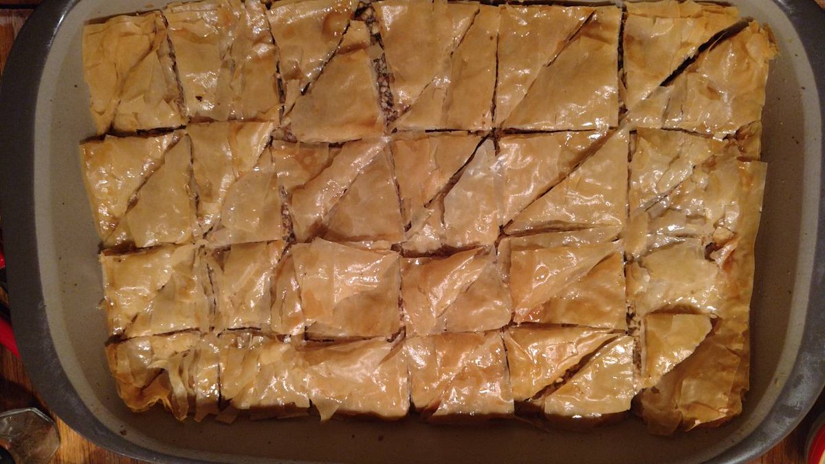 SavvyKateNash's tweet image. Wonderful #baklava recipe in #howtobakeeverything by @bittman! Thanks Mark!