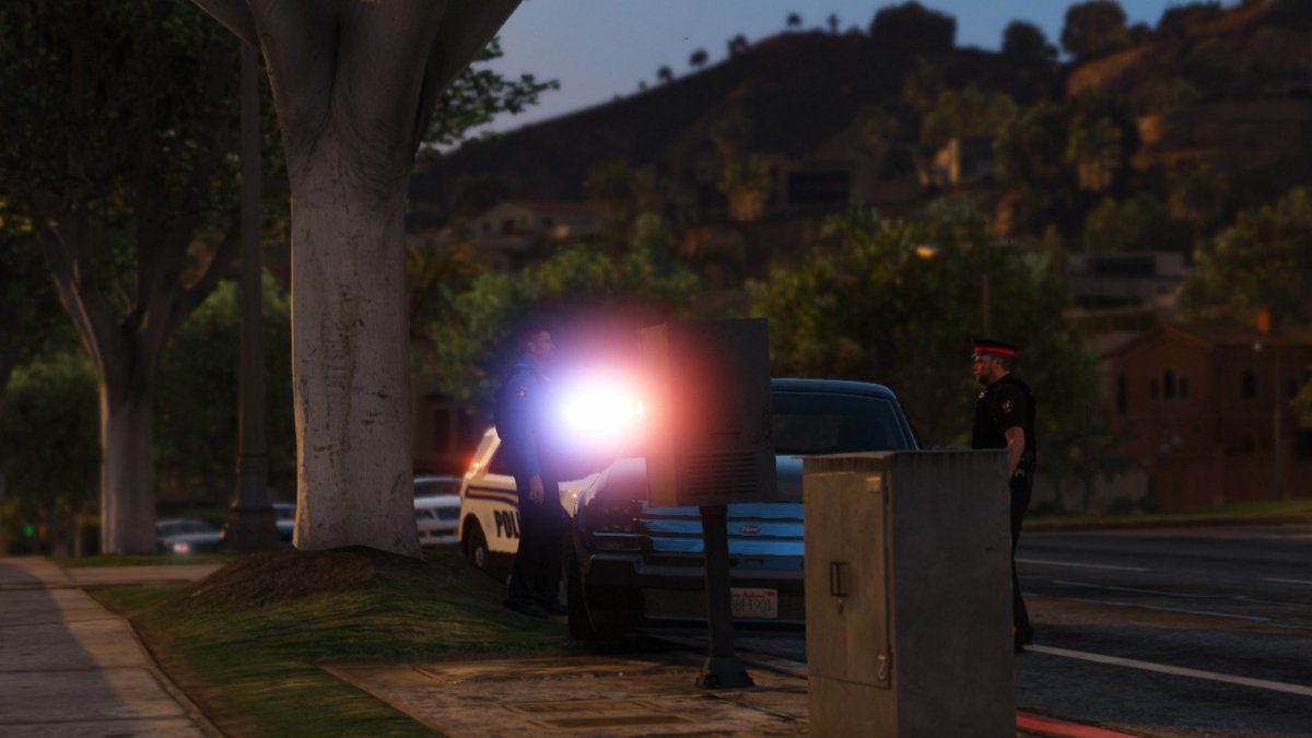 MG_SpecOps's tweet photo. Auxiliary Constable assisting on a traffic stop! @MountiesGaming https://t.co/O3c0ofbHef