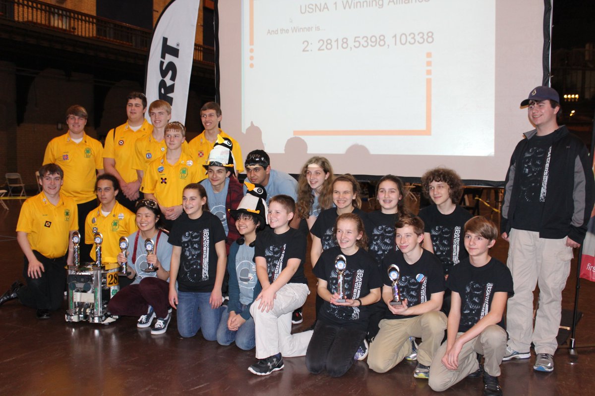 We loved competing at the USNA Annapolis Qualifiers. We received Winning Alliance Captain, Inspire Award, and the Think Award!