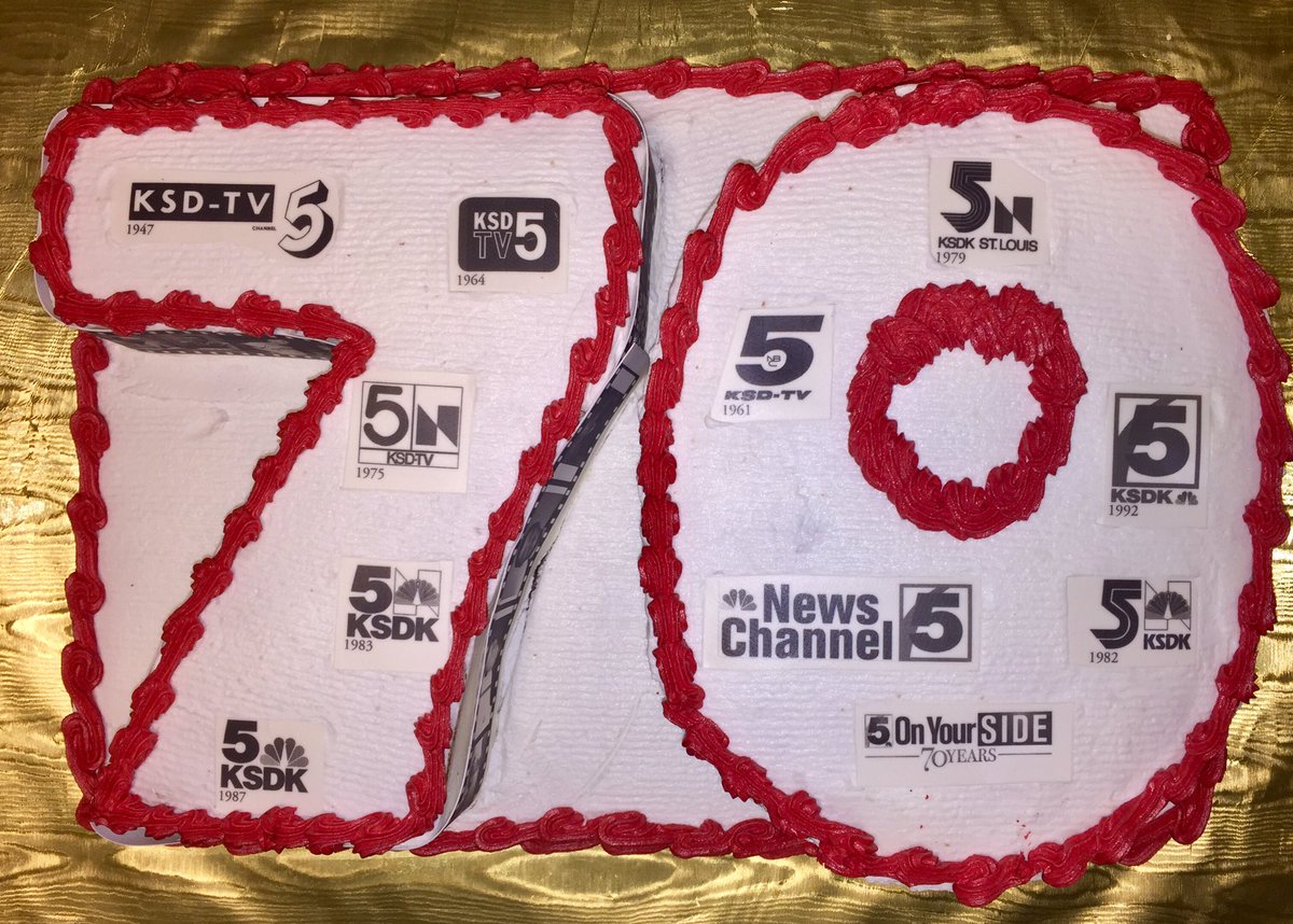 jeaniesmithstl's tweet photo. fun day celebrating @ksdknews' anniversary! I feel blessed to be a small part of the station's history ✋🏻☝🏻#5is70 https://t.co/WRDLdAcTbc