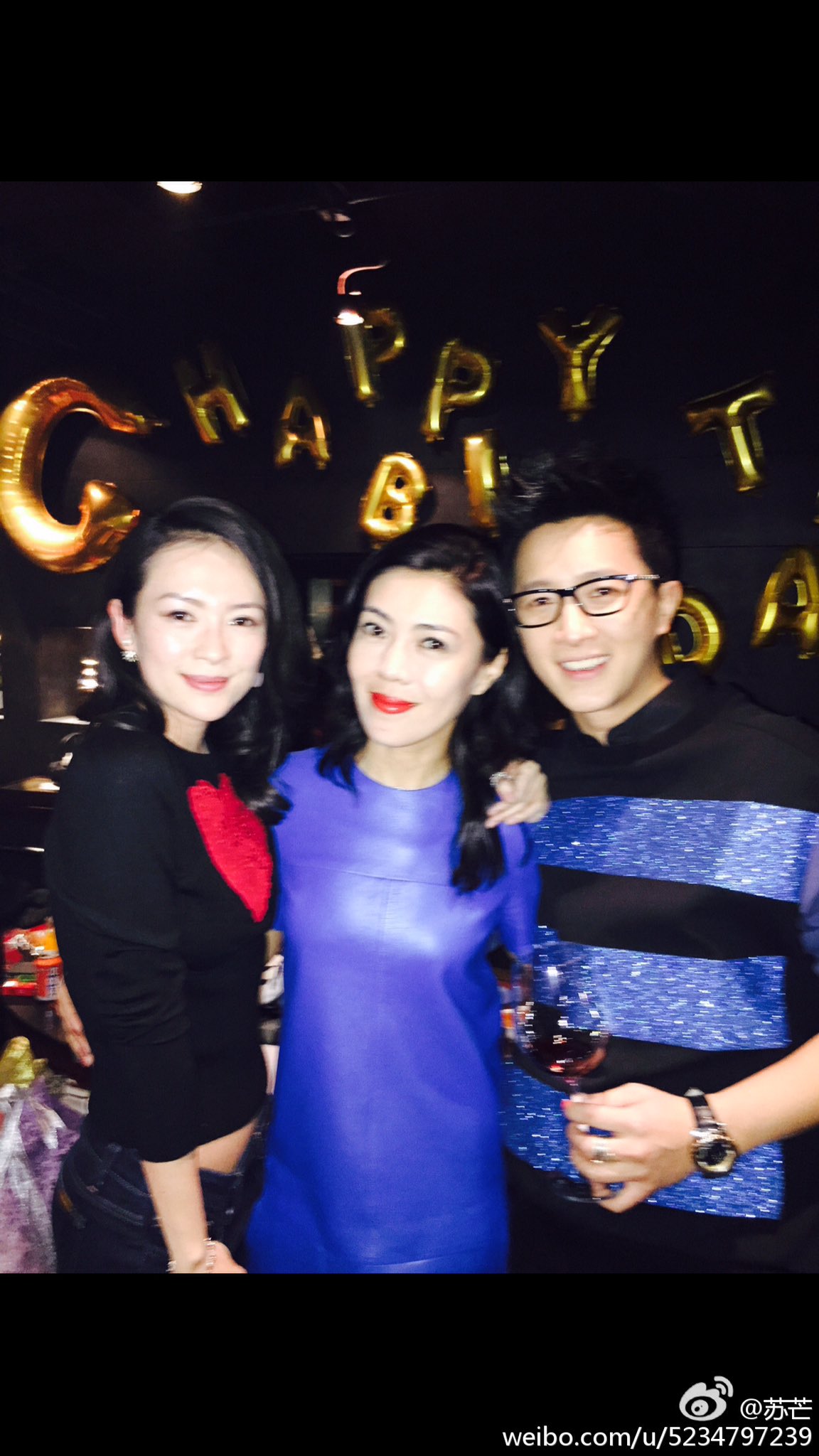 170209 Happy Birthday to Zhang Ziyi & Hangeng from  (Su Mang, executive publisher of Harper\s Bazaar in China) 