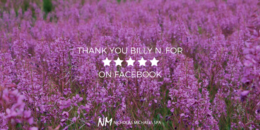 nmichaels_spa's tweet photo. Thanks Billy N!
#nicholasmichaels #fivestars #reviews #happycustomers #beauty #salon #spa https://t.co/CCDL8itl9R