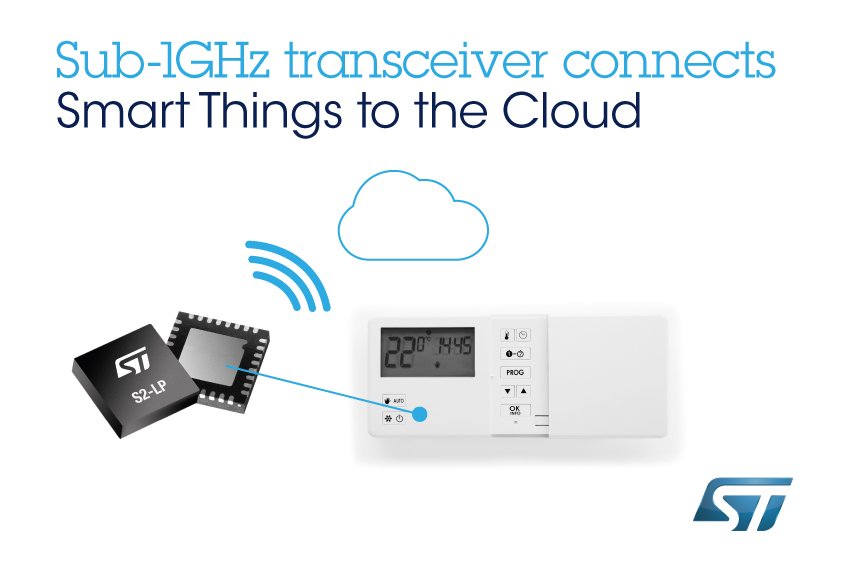 ST_World's tweet photo. Ultra-low-power #sub1GHz #RFtransceiver transfers your data from sensors to the #cloud. Learn more about S2-LP https://t.co/PDM7gJFYwz https://t.co/HFd18yLeoQ