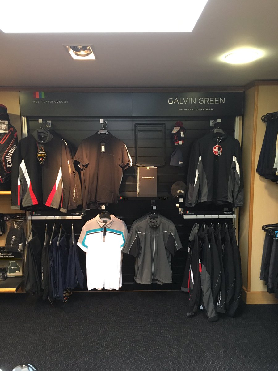 Great to have another <a href="/galvingreen/">Galvin Green</a> wall set up and fully stocked in @uniongolfltd professional shop looks amazing thanks to <a href="/davidwestwood8/">Luxury Golf Brands Ltd</a>