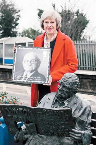 Here's Theresa May celebrating Sir Nicholas Winton who rescued 669 child refugees in 1939. Now we know that she'd have turned them away.