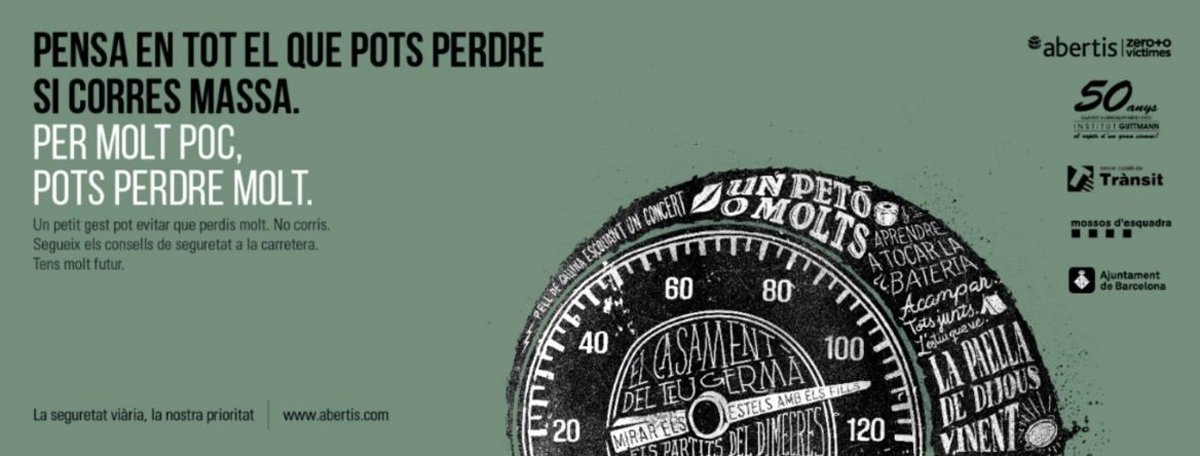 fundacioabertis's tweet photo. Córrer massa podria fer-te perdre massa coses...! El proper viatge, ser tieta, l'entrenament dels dimecres... #Nocorris #seguretatviaria https://t.co/yi8Ls0xdr8