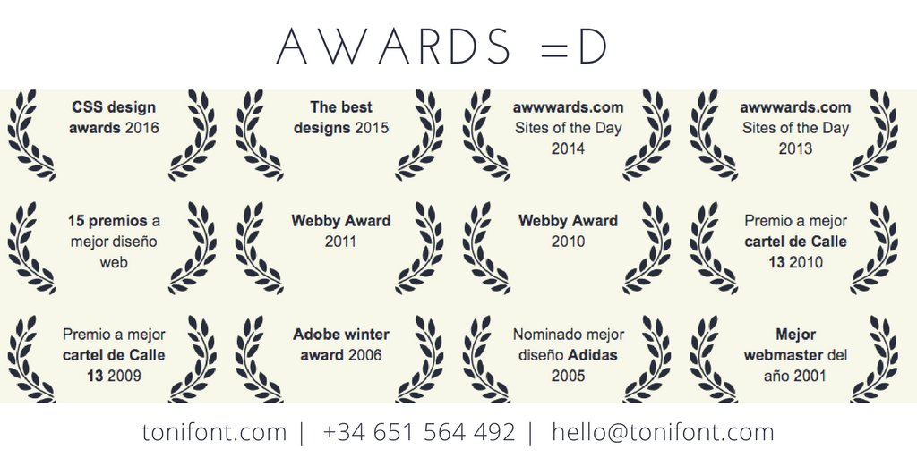 Algunos de los premios que he recibido gracias a mi trabajo. ¡Vamos por más! #webdesign #diseñoweb #web #mallorca #responsive