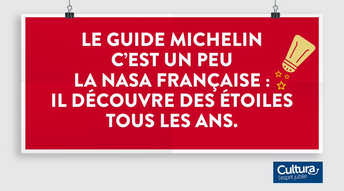 Cultura's tweet photo. Dans GASTRONOMIE il y a ASTRONOMIE. Coïncidence ? Je ne pense pas... #guidemichelin2017 https://t.co/lIgd3fQuAI