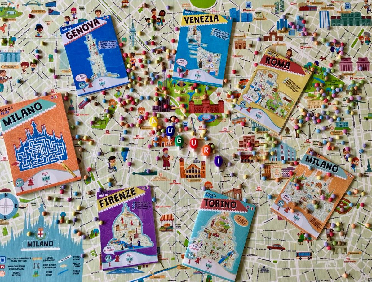 Buon #compleanno ItalyForKids! 2 anni fa distribuivamo le prime copie della #Mappa di #Milano. Oggi abbiamo 7 titoli e 1 in stampa :-)