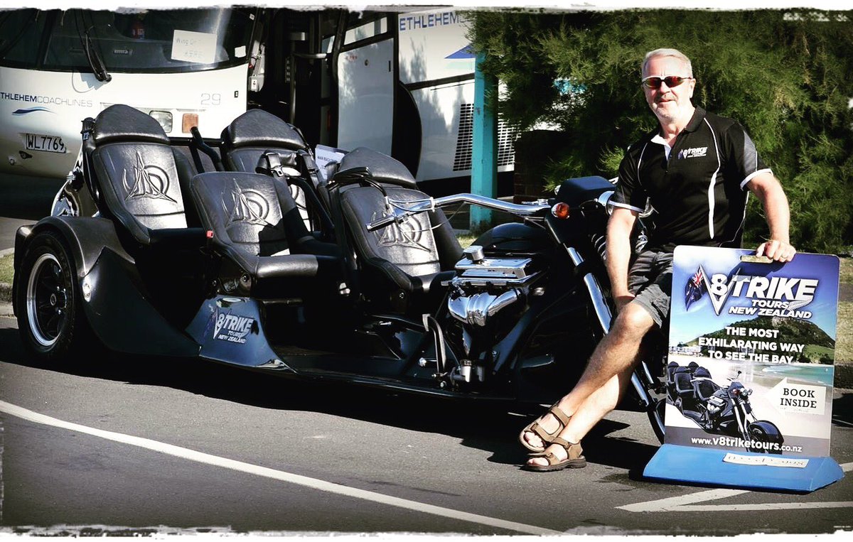 buzzmrs's tweet photo. @PrincessCruises &amp; Dawn Princess. Spot our V8 Trike a ar Mt Maunganui, Wharf tomorrow - book quickly it's gonna be a great day!! 0225422998 https://t.co/qZvUByeX3Q