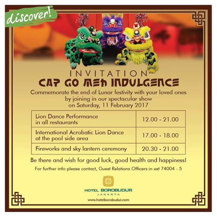 Nurmala933's tweet photo. Dapatkan penawaran menariknya dan rayakan bersama keluarga tersayang #CapGoMeh #CapGoMeh2017 @DiscoveryHotels @htlborobudurjkt @DkphBali https://t.co/KM6NvH6dk0